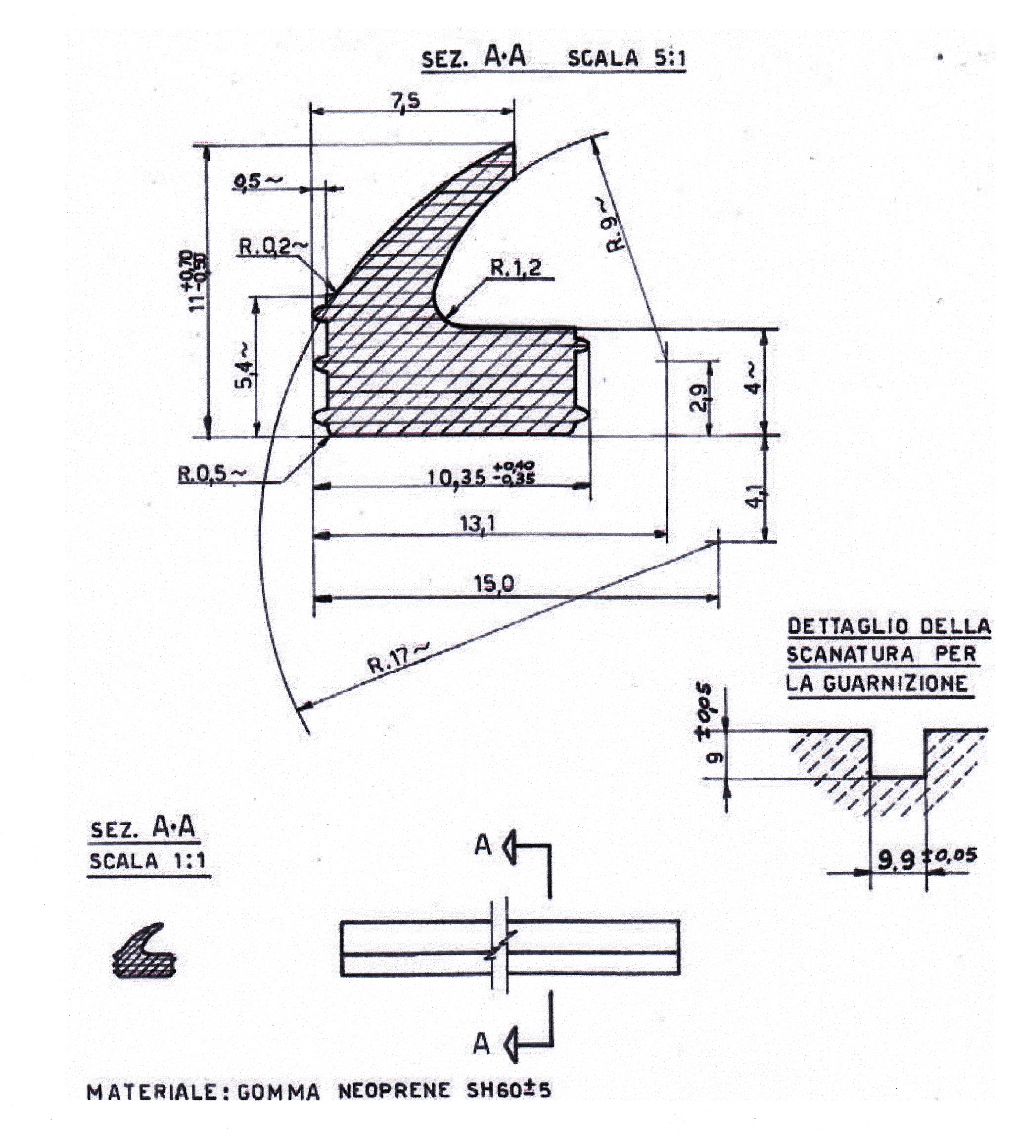 PROFILO NEOPRENE G9-023