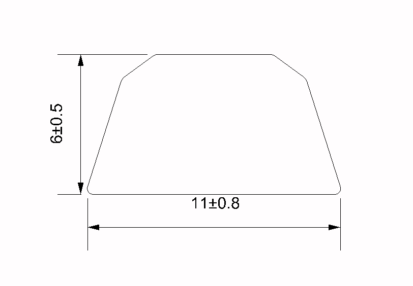PROFILO TRAPEZIO IN VITON 2880